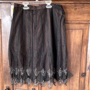 French Connection Black/Bronze skirt size 2.